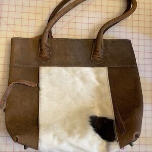 NWT - Cowhide Saddle Tramp Tote